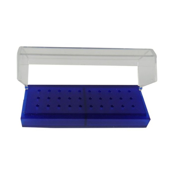 30 Holes Dental Plastic Disinfection Drill Holder Sterilizer Bur Box 